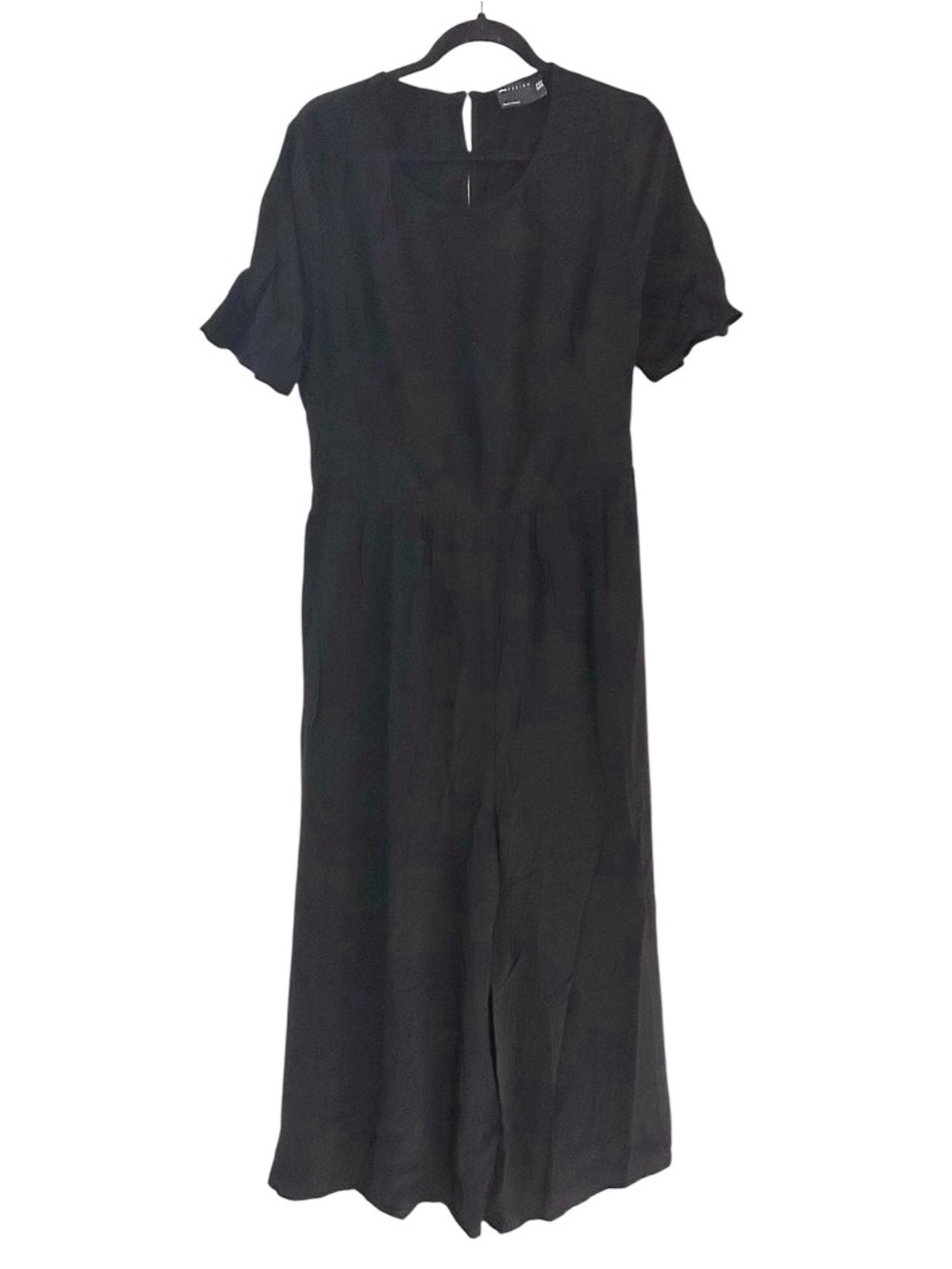 ASOS DESIGN Jumpsuit Size 14 Black Wide Leg Cutout Back
